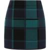 imageIDEALSANXUN Womens Sweater Plaid Skirt Fall Winter High Waisted Bodycon Pencil Mini SkirtsGreen