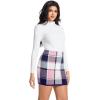 imageIDEALSANXUN Womens Sweater Plaid Skirt Fall Winter High Waisted Bodycon Pencil Mini SkirtsPink