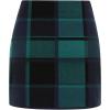 imageIDEALSANXUN Womens Sweater Plaid Skirt Fall Winter High Waisted Bodycon Pencil Mini SkirtsGreen