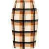 imageIDEALSANXUN Womens Corduroy Plaid Skirt Fall Winter High Waisted Knee Length SkirtsBlackcamel