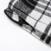 imageIDEALSANXUN Womens Wool Plaid Skirt Fall Winter High Waisted Button Pencil Mini SkirtBlackwhite