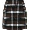 imageIDEALSANXUN Womens Wool Plaid Skirt Fall Winter High Waisted Button Pencil Mini SkirtCoffee