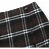 imageIDEALSANXUN Womens Wool Plaid Skirt Fall Winter High Waisted Button Pencil Mini SkirtCoffee
