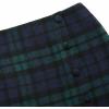 imageIDEALSANXUN Womens Wool Plaid Skirt Fall Winter High Waisted Button Pencil Mini SkirtGreen