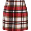 imageIDEALSANXUN Womens Wool Plaid Skirt Fall Winter High Waisted Button Pencil Mini SkirtWine