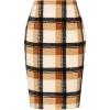 imageIDEALSANXUN Womens Corduroy Plaid Skirt Fall Winter High Waisted Knee Length SkirtsBlackcamel