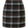 imageIDEALSANXUN Womens Wool Plaid Skirt Fall Winter High Waisted Button Pencil Mini SkirtCoffee