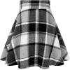 imageIDEALSANXUN Womens Plaid Skirt Fall Winter High Waisted A Line Pleated Mini SkirtGrey