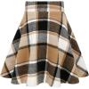 imageIDEALSANXUN Womens Plaid Skirt Fall Winter High Waisted A Line Pleated Mini SkirtBrown New