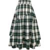 imageIDEALSANXUN Womens Long Plaid Skirts High Waisted A Line Renaissance Maxi Skirt with PocketsGreen 01