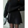imageIDEALSANXUN Womens Sweater Skirt Sets Cozy Fall Fashion Winter Clothing 2 Piece SetsBlack