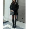 imageIDEALSANXUN Womens Sweater Skirt Sets Cozy Fall Fashion Winter Clothing 2 Piece SetsBlack