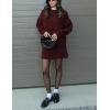 imageIDEALSANXUN Womens Sweater Skirt Sets Cozy Fall Fashion Winter Clothing 2 Piece SetsBurgundy