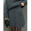imageIDEALSANXUN Womens Sweater Skirt Sets Cozy Fall Fashion Winter Clothing 2 Piece SetsDark Grey