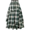 imageIDEALSANXUN Womens Long Plaid Skirts High Waisted A Line Renaissance Maxi Skirt with PocketsGreen 01