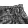 imageIDEALSANXUN Womens Fall Winter High Waisted Wool Plaid Aline Long SkirtPlaid Grid Black
