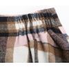 imageIDEALSANXUN Womens Fall Winter High Waisted Wool Plaid Aline Long SkirtPlaid Pink