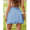 imageIDEALSANXUN Bubble Skirt for Women Spring Summer High Waisted Cute Shorts Casual Flowy Ruffled Mini SkortsLight Blue