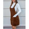 imageIDEALSANXUN Corduroy Overall Dress for Women Fall Outfits Pinafore Sleeveless Jumper Cute Suspender OverallsBrown