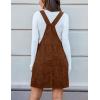 imageIDEALSANXUN Corduroy Overall Dress for Women Fall Outfits Pinafore Sleeveless Jumper Cute Suspender OverallsBrown