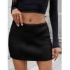imageIDEALSANXUN Knit Sweater Skirt Women Spring Summer Casual Bodycon Drop Waist Short Mini SkirtsBlack