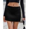 imageIDEALSANXUN Knit Sweater Skirt Women Spring Summer Casual Bodycon Drop Waist Short Mini SkirtsBlack