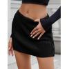 imageIDEALSANXUN Knit Sweater Skirt Women Spring Summer Casual Bodycon Drop Waist Short Mini SkirtsBlack