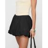 imageIDEALSANXUN Lace Bubble Skirt for Women Summer Elastic High Waisted Casual Cute Flowy Ruffled Short Mini SkirtsBlack