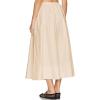 imageIDEALSANXUN Linen Skirts for Women Spring Summer Casual Trendy Flowy Elastic High Waisted Midi Skirt with PocketsBeige