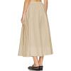 imageIDEALSANXUN Linen Skirts for Women Spring Summer Casual Trendy Flowy Elastic High Waisted Midi Skirt with PocketsKhaki