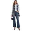 imageIDEALSANXUN Plaid Vest for Women Fall Winter Sleeveless Blazer JacketsDark Green