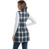 imageIDEALSANXUN Plaid Vest for Women Fall Winter Sleeveless Blazer JacketsDark Green