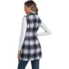 imageIDEALSANXUN Plaid Vest for Women Fall Winter Sleeveless Blazer JacketsDark Grey