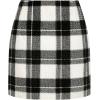 imageIDEALSANXUN Womens Corduroy Plaid Skirt Fall Winter High Waisted Mini SkirtsBlackwhite