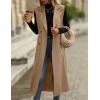 imageIDEALSANXUN Womens Long Vest Casual Double Breasted Sleeveless Trench Coat JacketsDark Khaki