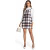 imageIDEALSANXUN Womens Plaid Overall Dress Fall Winter Casual Sleeveless Pinafore Jumper OverallsBrown