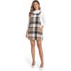imageIDEALSANXUN Womens Plaid Overall Dress Fall Winter Casual Sleeveless Pinafore Jumper OverallsBrown New