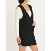 imageIDEALSANXUN Womens V Neck Sweater Vest Dress Fall Winter Sleeveless Sweater Pinafore DressBlack