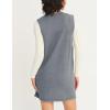 imageIDEALSANXUN Womens V Neck Sweater Vest Dress Fall Winter Sleeveless Sweater Pinafore DressGrey