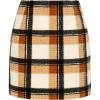 imageIDEALSANXUN Womens Corduroy Plaid Skirt Fall Winter High Waisted Mini SkirtsBlackcamel