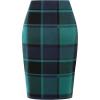 imageIDEALSANXUN Womens Knee Length Plaid Skirt Fall Winter High Waisted Bodycon Pencil Sweater SkirtGreen
