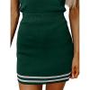 imageIDEALSANXUN Womens Knit Striped Skirt High Waisted Stretch Bodycon Mini SkirtGreen