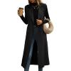 imageIDEALSANXUN Womens Long Vest Casual Double Breasted Sleeveless Trench Coat JacketsBlack