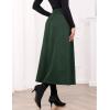 imageIDEALSANXUN Womens Autumn Winter Fleece Lined Drawstring Elastic Waist ALine Soft SkirtDark Green