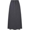 imageIDEALSANXUN Womens Autumn Winter Fleece Lined Drawstring Elastic Waist ALine Soft SkirtDark Grey