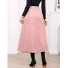 imageIDEALSANXUN Womens Autumn Winter Fleece Lined Drawstring Elastic Waist ALine Soft SkirtPink