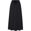 imageIDEALSANXUN Womens Autumn Winter Fleece Lined Drawstring Elastic Waist ALine Soft SkirtBlack