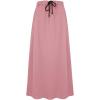 imageIDEALSANXUN Womens Autumn Winter Fleece Lined Drawstring Elastic Waist ALine Soft SkirtPink