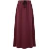 imageIDEALSANXUN Womens Autumn Winter Fleece Lined Drawstring Elastic Waist ALine Soft SkirtWine Red