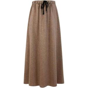 imageIDEALSANXUN Womens Autumn Winter Fleece Lined Drawstring Elastic Waist ALine Soft SkirtDark Khaki